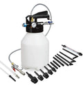 Pneumatic automatic transmission oil changer unit with oil filler tank.