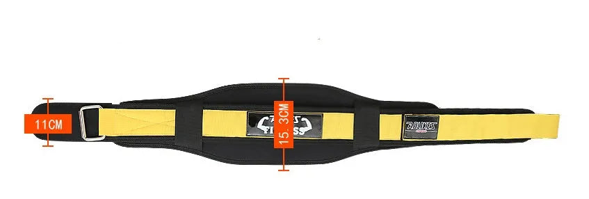Nylon fitness weightlifting waistband for adults in black, red, or yellow