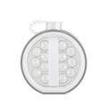 2 in 1 portable ice bottle and ice ball maker in light grey or blue with 800 capacity