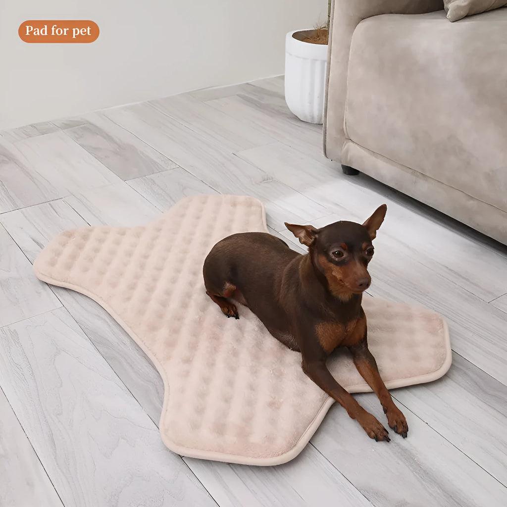 Grey anti-slip pet mat 72cm x 50cm for small and medium dogs and cats