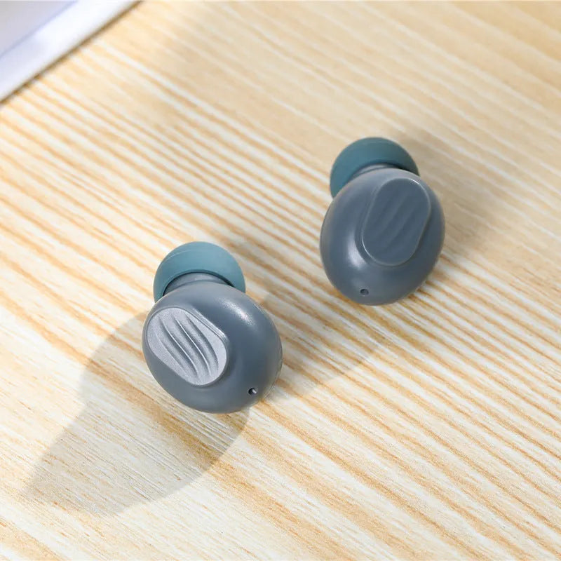 Portable dual stereo Bluetooth earphone speaker two-in-one with 52mm driver, USB charging, and five colour options