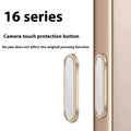 Mobile phone camera button film tempered glass with metal edge sticker for iPhone 16 series in three colours