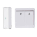 Gold and white wireless voice control light switch with remote control for installation without wiring