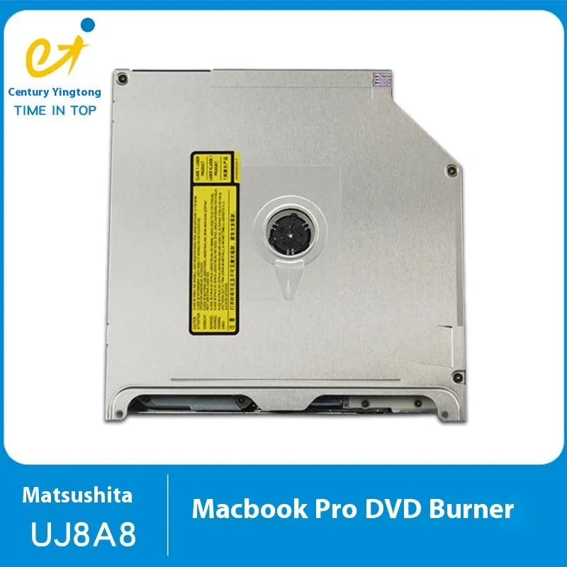 Silver MacBook Pro 13-inch SATA optical drive replacement measuring 128x128x9.5mm