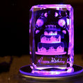 Small colourful Bluetooth crystal night light with MP4 player in gift box