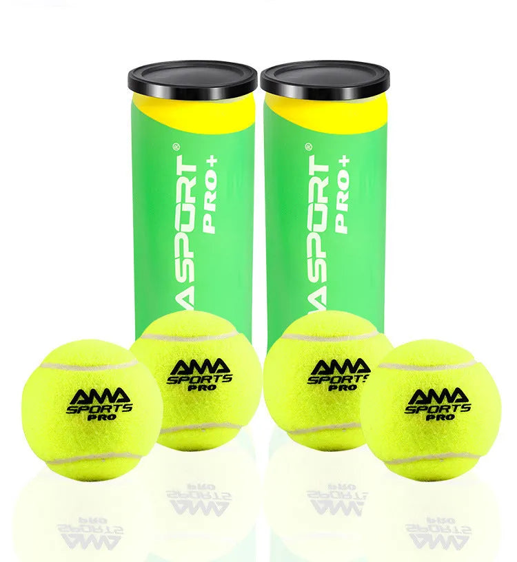 Cage plate tennis training balls in black, green and yellow colours for sports practice