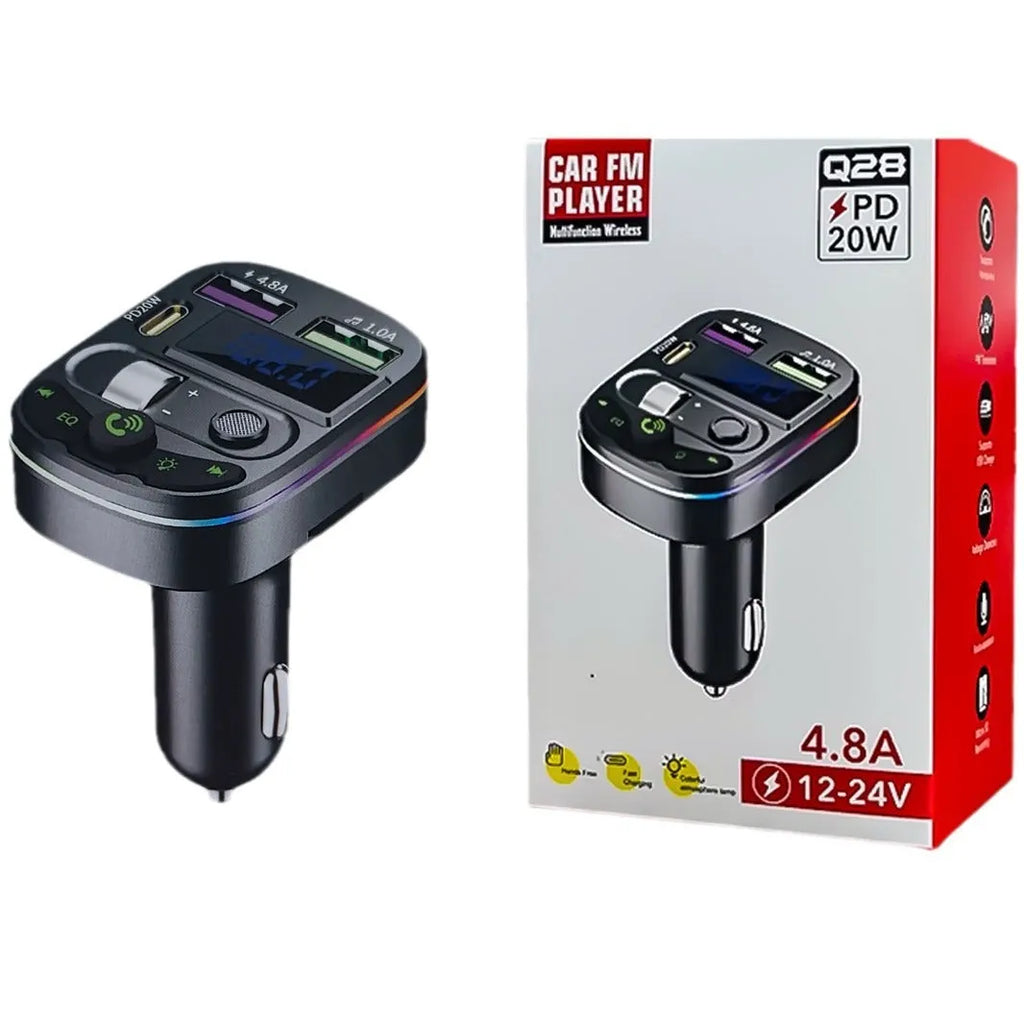 On-board Bluetooth MP3 receiver module with USB output interface and display