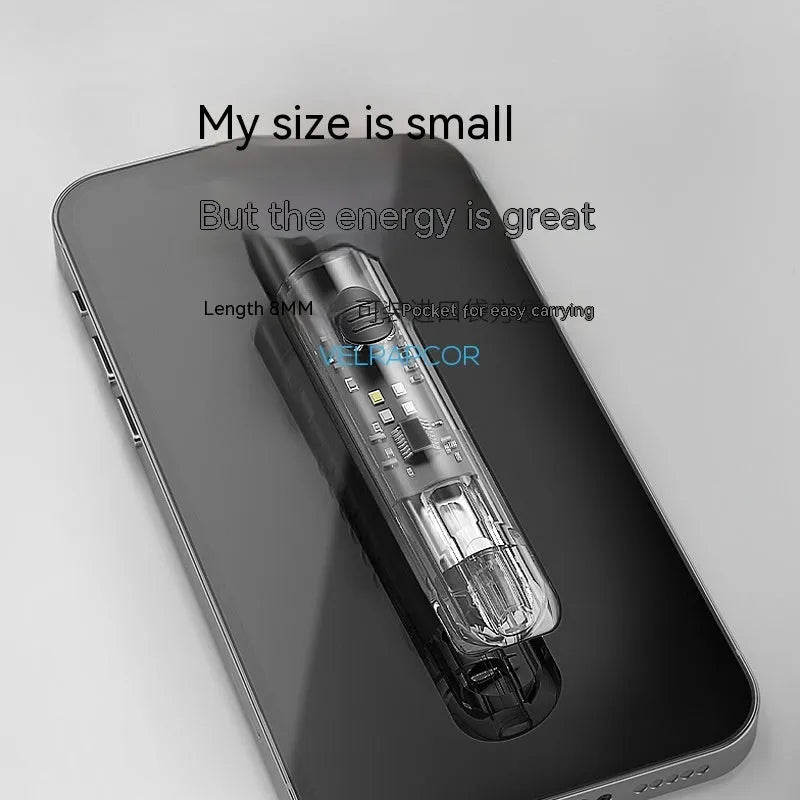 Black portable outdoor flashlight with USB charging cable
