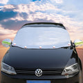 Car sunshade with silver tape material in 43x38x56 cm volume, available in two colour options