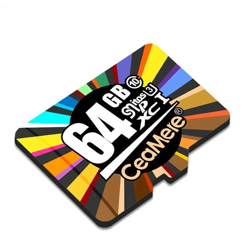 Class 10 TF memory card for mobile phone monitoring, available in 8GB to 256GB capacities