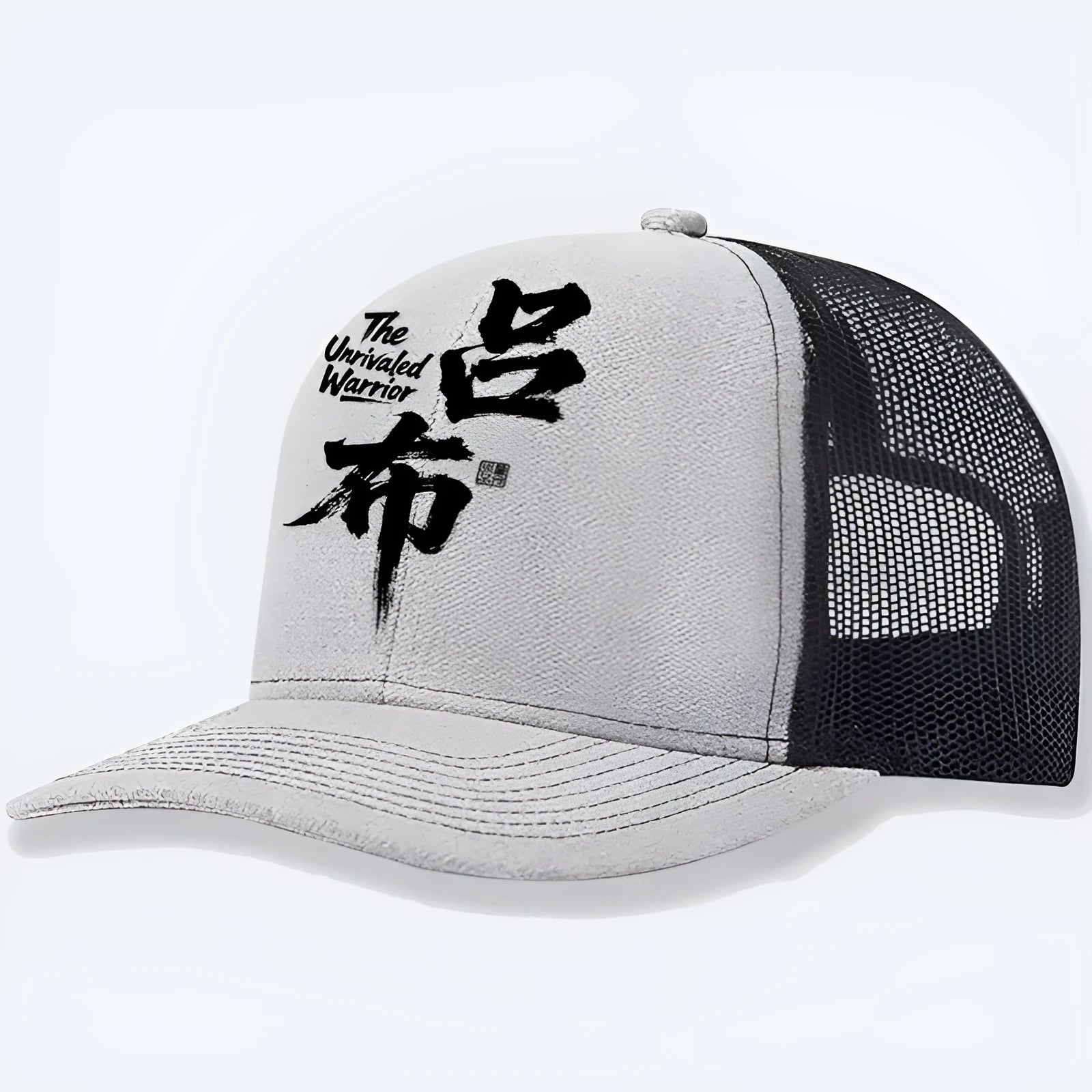 Men's white baseball cap with adjustable back strap and a pre-curved visor on a plain background.
