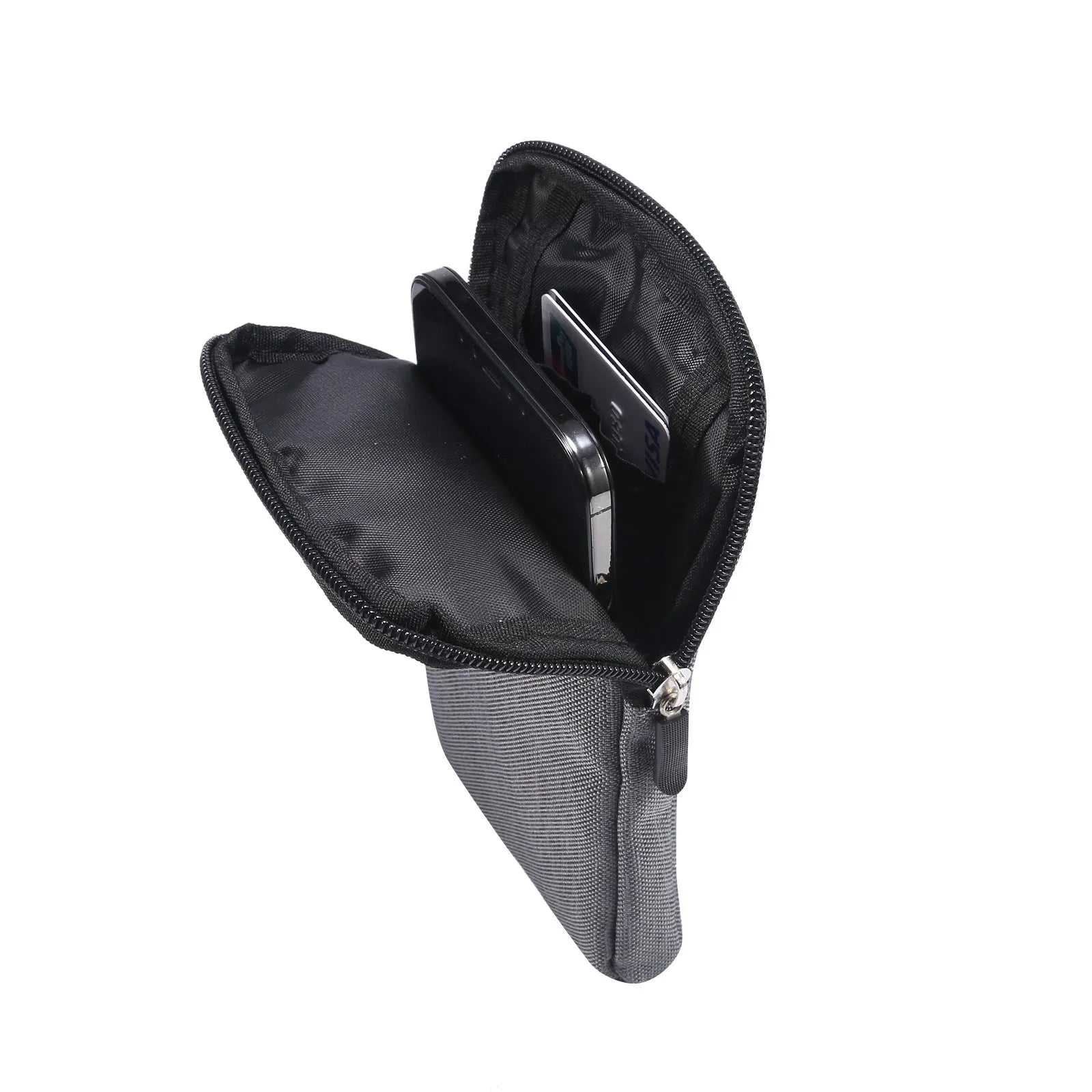 Solid colour waterproof neoprene waist bag with cross-body strap for Apple, Huawei or Samsung smartphones.