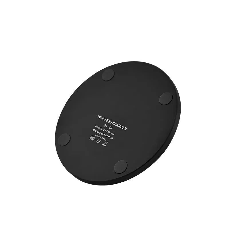 Ultra-thin wireless charging pad in four colour options showing 6.5mm slim profile