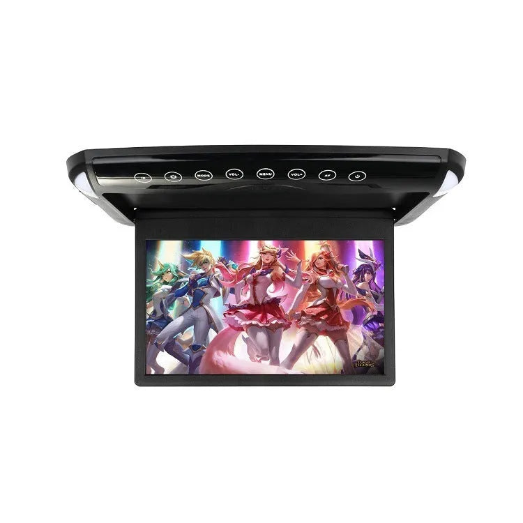 10.1 inch car ceiling monitor with HD TFT screen and dome lights in beige colour