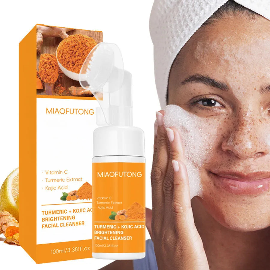 Turmeric Cleansing Mousse and Ginger Soap Facial Kit with 30 reusable pads