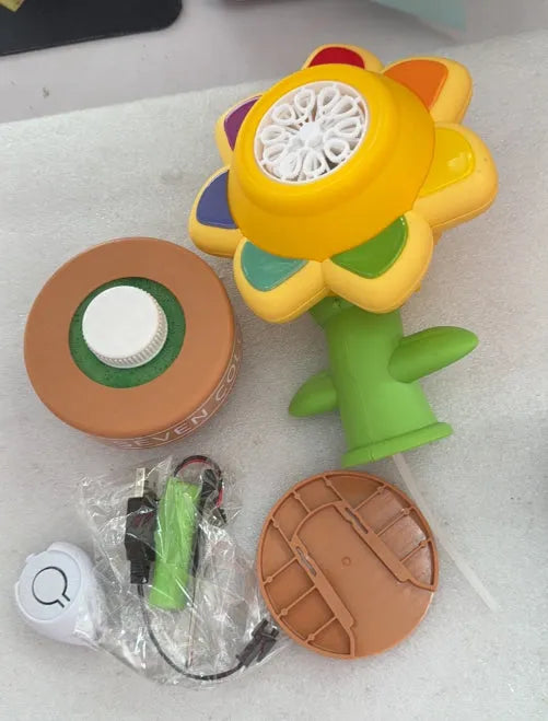 Sunflower bubble motorcycle tail pendant with remote control bubble blowing and plastic colour style options