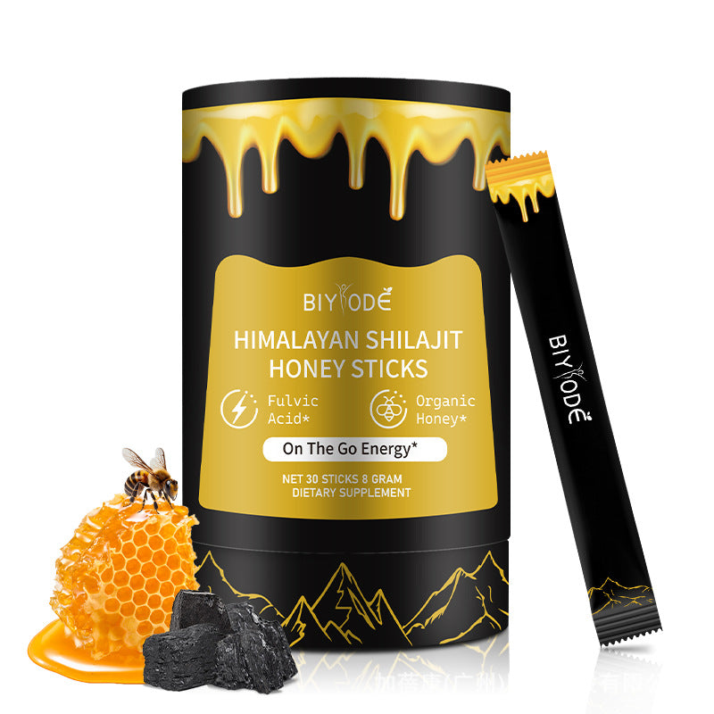 T1 Premium Shilajit Honey Sticks with Saffron - Natural Herbal Energy Boost | 30 Sticks