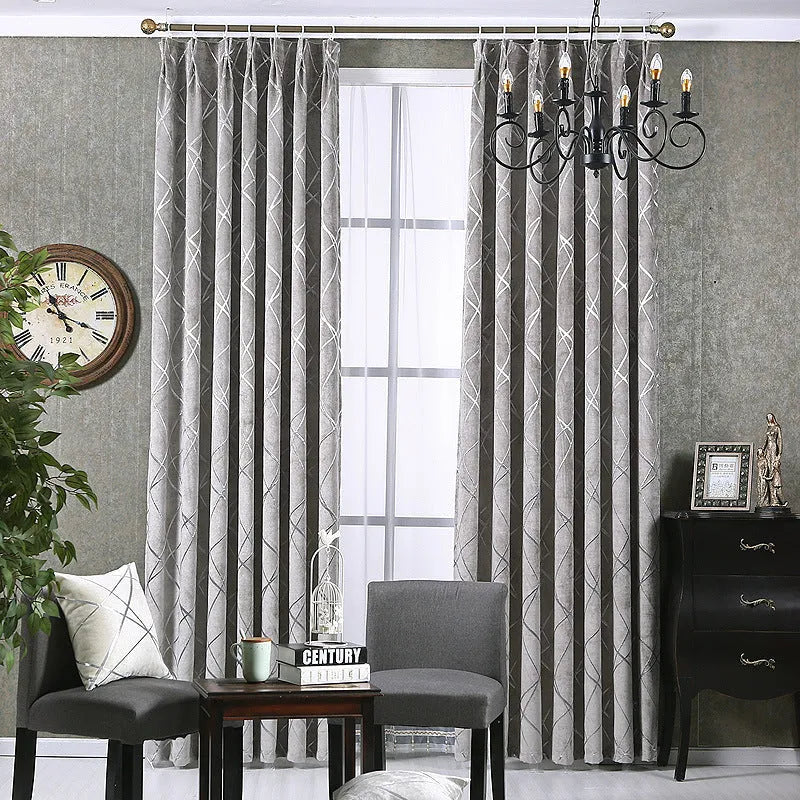 Solid colour chenille blackout curtains in grey, beige or coffee options measuring 1x2.7m
