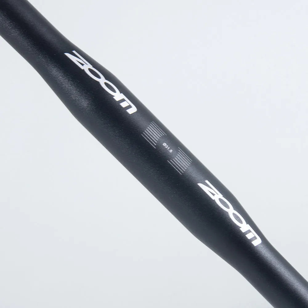 Black aluminium alloy bent handlebar for road bike with 420mm width and 31.8mm clamp diameter