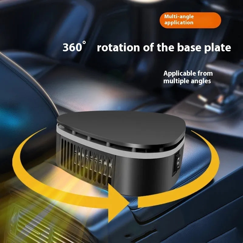 12V 120W car warm air blower demister with ABS shell and 360 degree rotating base for windscreen defogging
