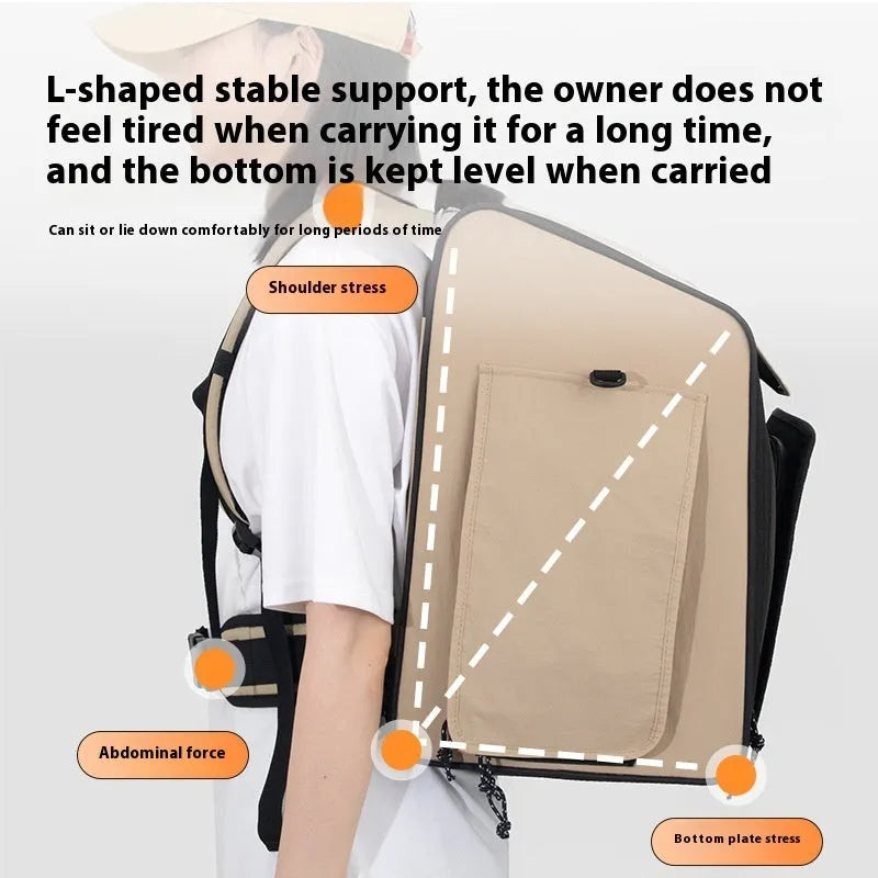 Maroon or chestnut brown nylon pet carrier backpack with breathable tent-style body for cats and small dogs up to 10kg