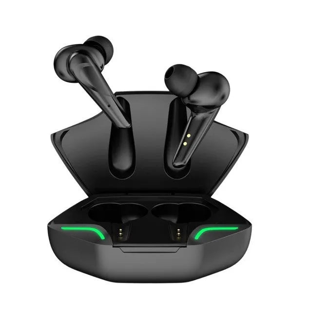 Wireless Bluetooth in-ear earphones in black colour options for sports and gaming