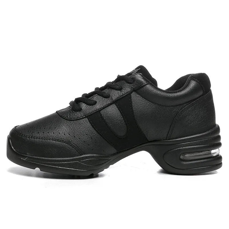Modern women white dancing shoes with breathable mesh upper and polyurethane sole