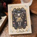 THALO A5 retro gothic style notebook showing cover design options on a wooden table.
