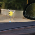 Small fur ball bee car decoration measuring 3cm square with cartoon design