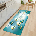 Multicolour polyester fibre machine-woven bathroom entrance mat with cartoon and anime pattern
