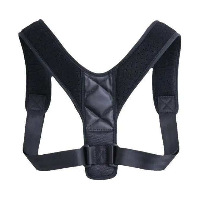 Babaka style nylon back correction posture brace shown on a person, adjustable for anti-humpback support.