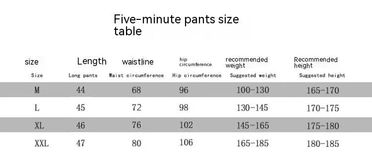 Men's knee-length training shorts with elastic waist in black, dark grey, navy blue or white