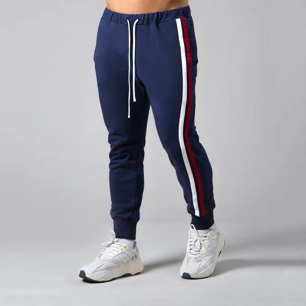 Cotton long pants for outdoor fitness workout training, moisture wicking, available in black and other colours