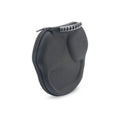 Black EVA Oxford cloth headphone storage bag with hard shell, 22x21x5.5cm, on flat surface
