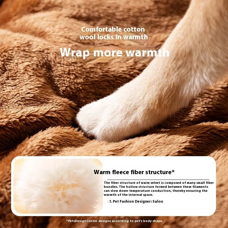 Enclosed dog bed with curved bear design and removable cover in multiple colour options
