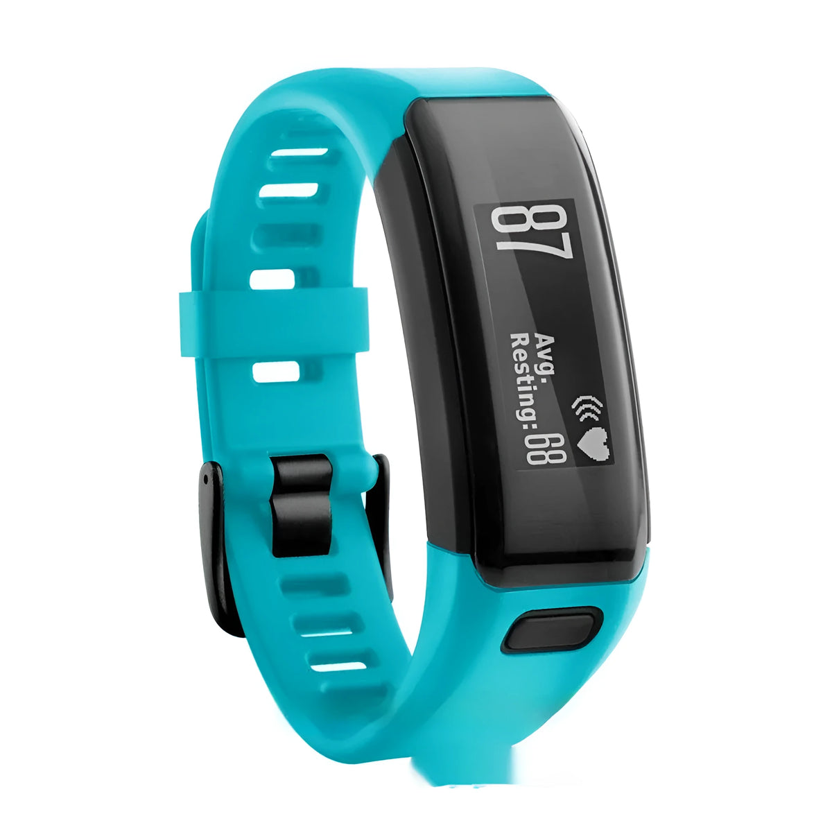Black silicone replacement wristband strap for smart athletic bracelet with screwdriver and four screws