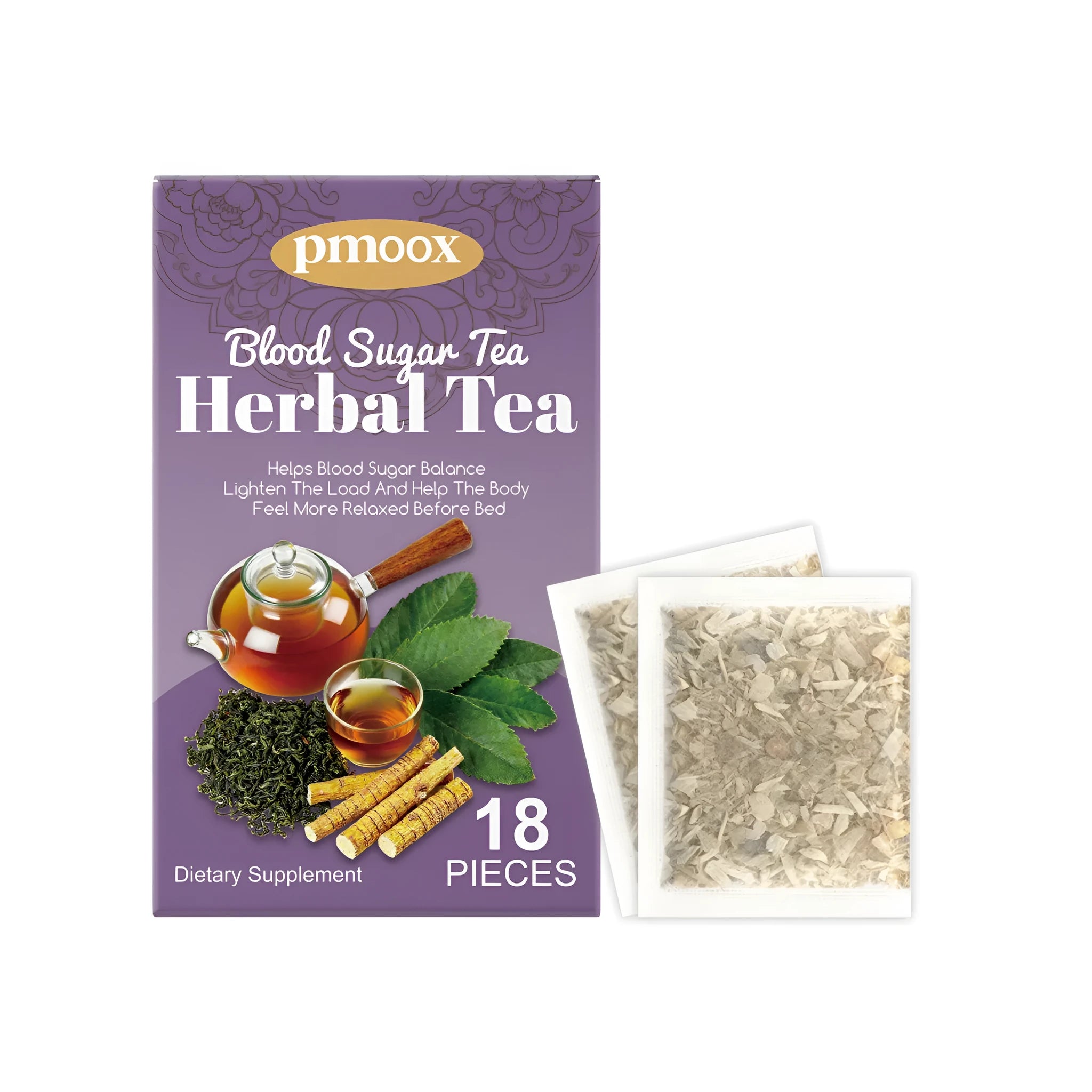 Box of Blood Sugar Balance Maintenance Tea with 18 guava leaf and licorice root tea bags