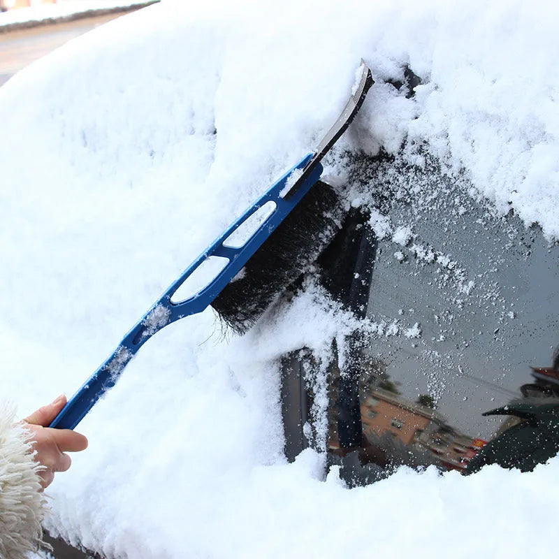 Two-in-one blue ABS multifunctional snow shovel for clearing snow
