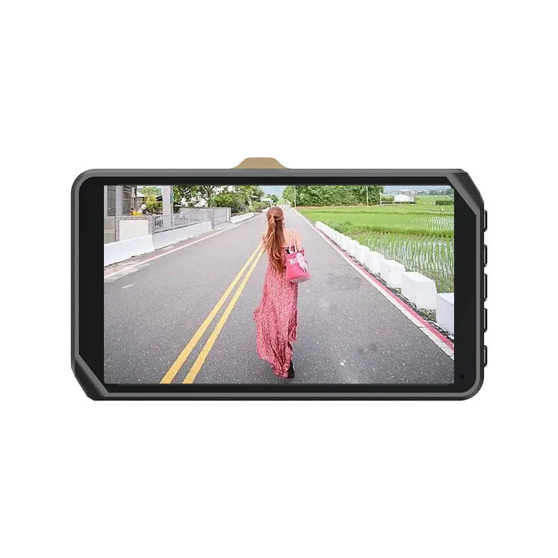 4 inch front and rear dual lens dashcam with touch screen display in colour match finish