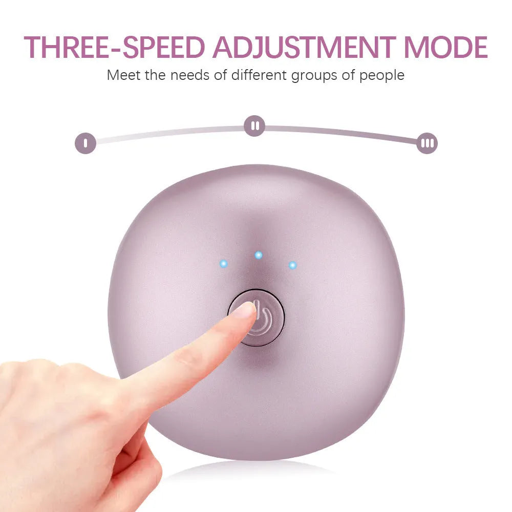Rose red USB rechargeable face roller massager with ABS body, 7.5 x 7.5 x 6cm, and data cable
