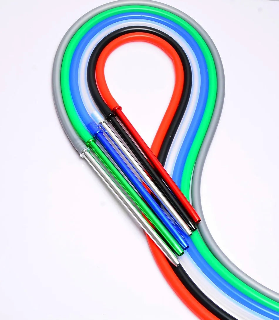 Silicone hookah hose with aluminium fittings in choice of six colours