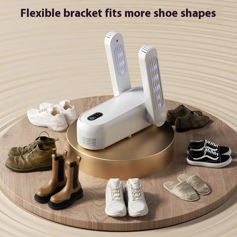 D4 black automatic shoe dryer machine with timer display and power cable