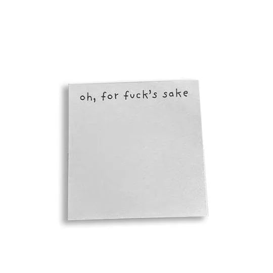 75mm square sticky notes with fun English text designs in multiple colour options