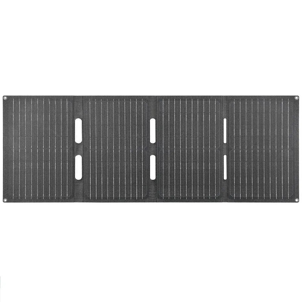 40W ETFE integrated lamination portable solar panel charger in folding bag with climbing carabiners for outdoor camping use