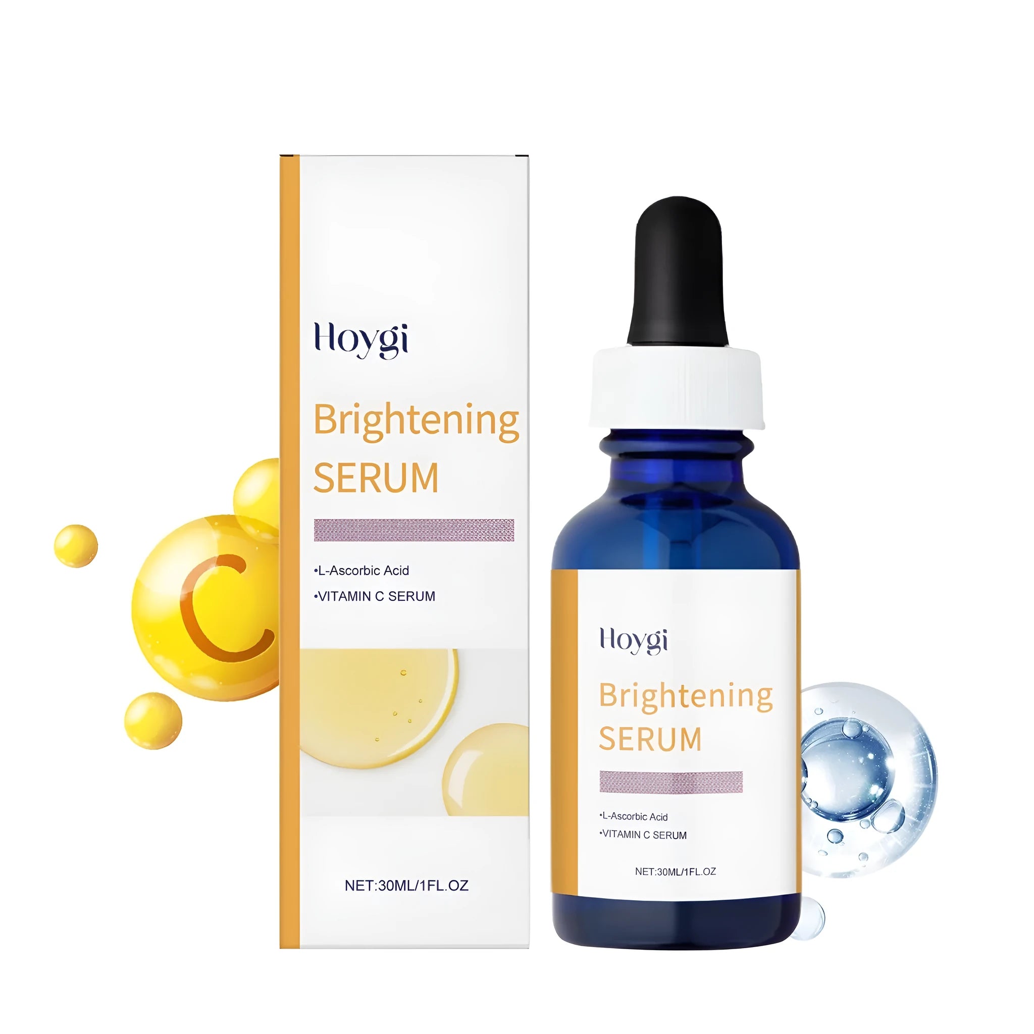 30ml transparent bottle of Vitamin C Solution facial essence serum with vitamin E