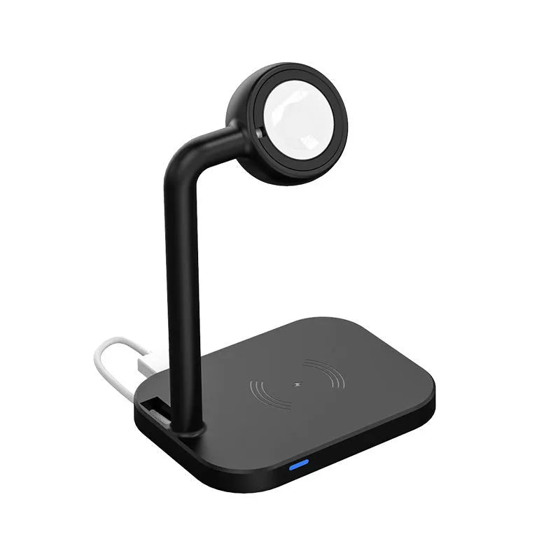 Multi function desktop stand wireless charging phone holder, black or white, 79.8 x 53.9 x 124mm