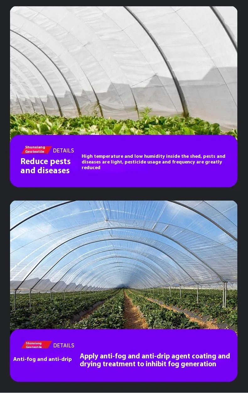 Greenhouse plastic cold film for vegetable shed insulation, 4m wide by 8m long
