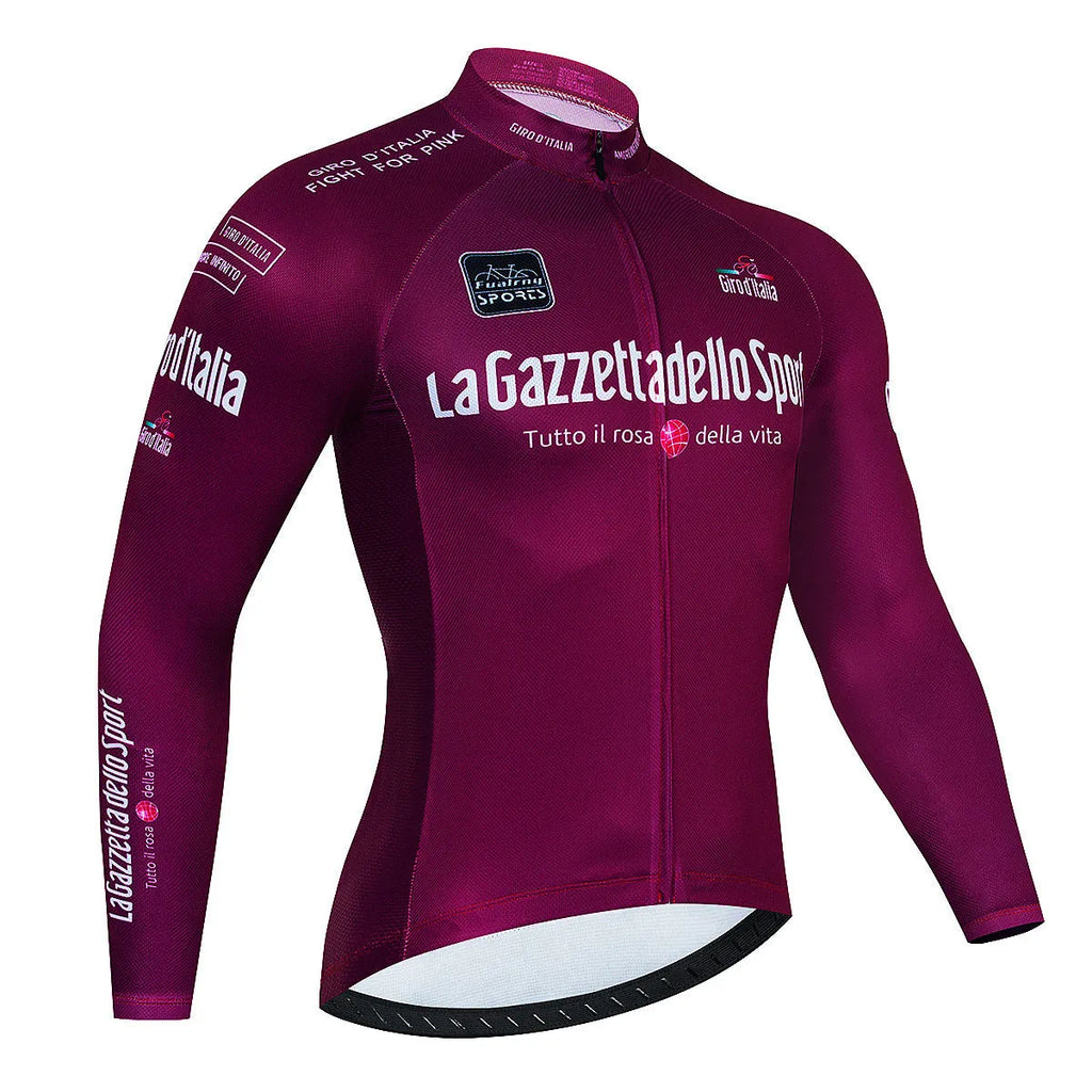 Men's long sleeve mountain bike cycling top in chemical fibre blend fabric with moisture wicking properties