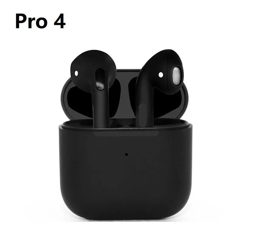 Pro4 Black and White wireless sports Bluetooth headset with in-ear design.