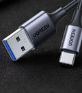 Black Lvlian USB data cable with straight connector, 1 metre long, for phone charging and computer sync.